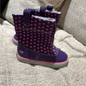 See Kai Run Purple and Pink Heart Boots